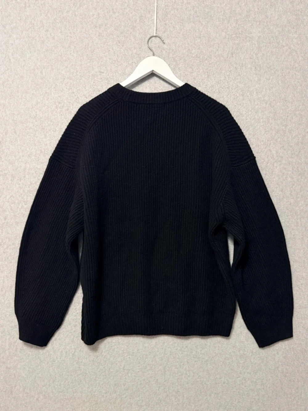 Everlane Cocoon Crew Sweater in Wool Cashmere NWT Size XL Black Cozy Minimalist